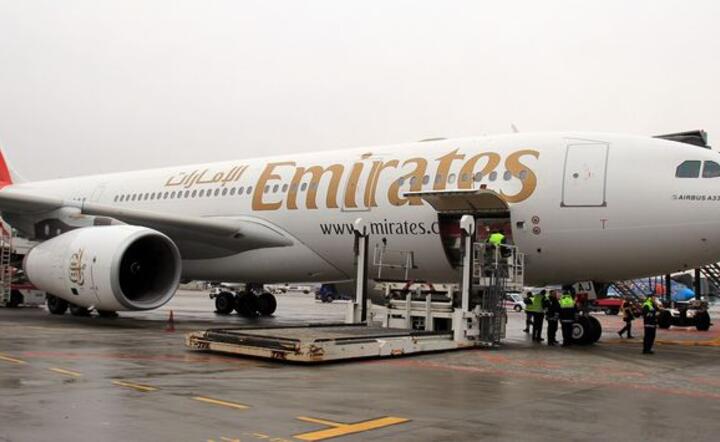 Samolot Emirates na Okęciu