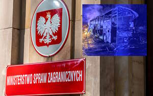 Podczas późniejszego briefingu prasowego rzecznik MSZ Maciej Wewiór skorygował podaną wcześniej informację dotyczącą kierunku, w którym jechał autobus. Autokar jechał z Krakowa do Budapesztu. / autor: Fratria/PAP/Policia SR - Zilinsky kraj