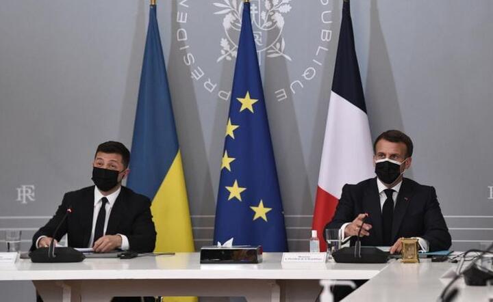 Prezydenci Francji i Ukrainy, Emmanuel Macron i Wołodymyr Zełenski / autor: PAP