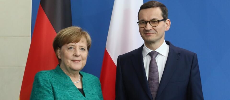 Angela Merkel i Mateusz Morawiecki / autor: 	PAP/Paweł Supernak