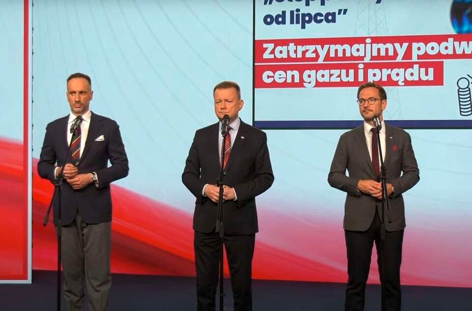 Janusz Kowalski, Mariusz Błaszczak i Waldemar Buda / autor: screen, YouTube Prawo i Sprawiedliwość