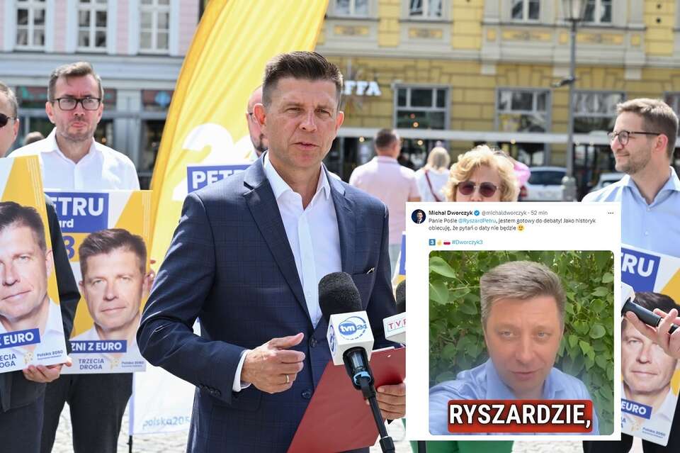 Ryszard Petru we Wrocławiu / autor: PAP/Maciej Kulczyński; X/Michał Dworczyk