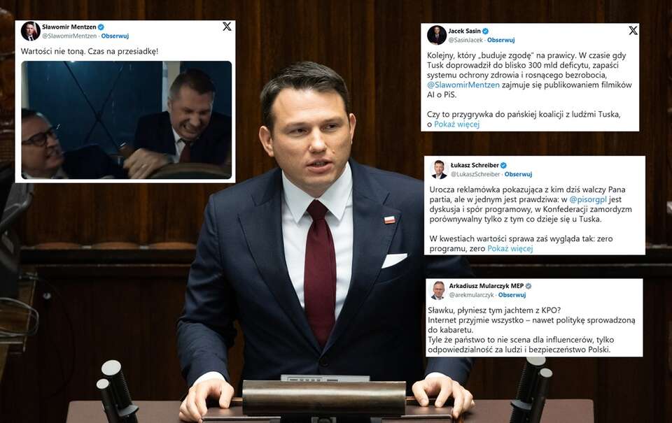 Mentzen zaatakował PiS. / autor: Fratria
