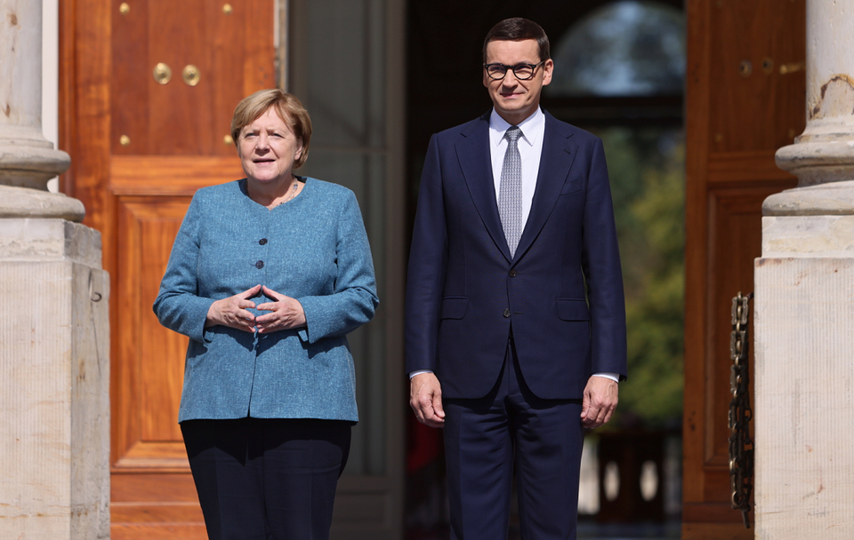 Kanclerz Angela Merkel i premier Mateusz Morawiecki / autor: PAP/Leszek Szymański