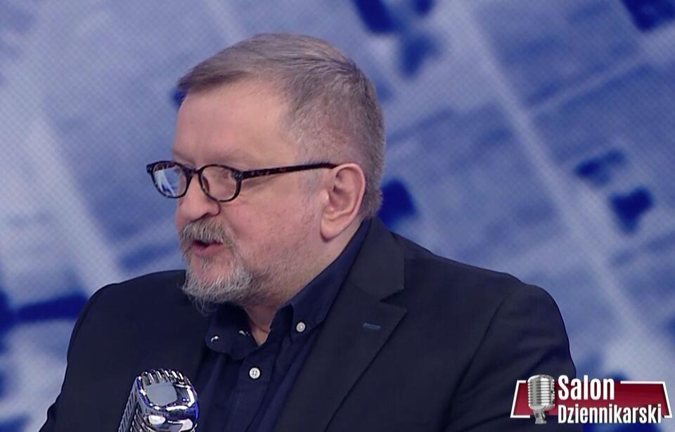 Stanisław Janecki w "Salonie dziennikarskim" / autor: screen TVP Info