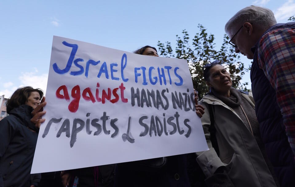 Wiec „Solidarności dla Izraela” we Frankfurcie nad Menem / autor: PAP/EPA/RONALD WITTEK