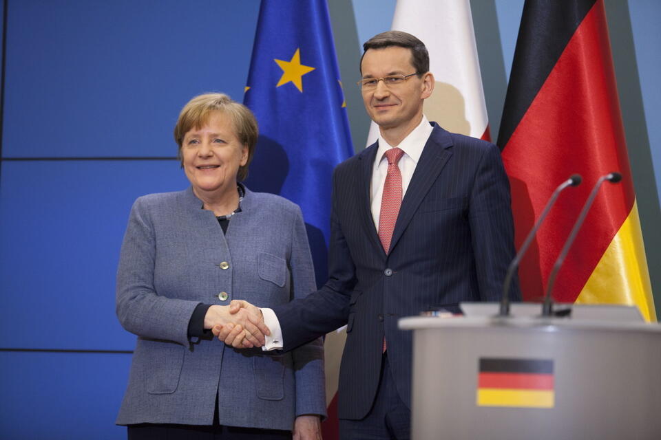 Angela Merkel, Mateusz Morawiecki / autor: fratria 