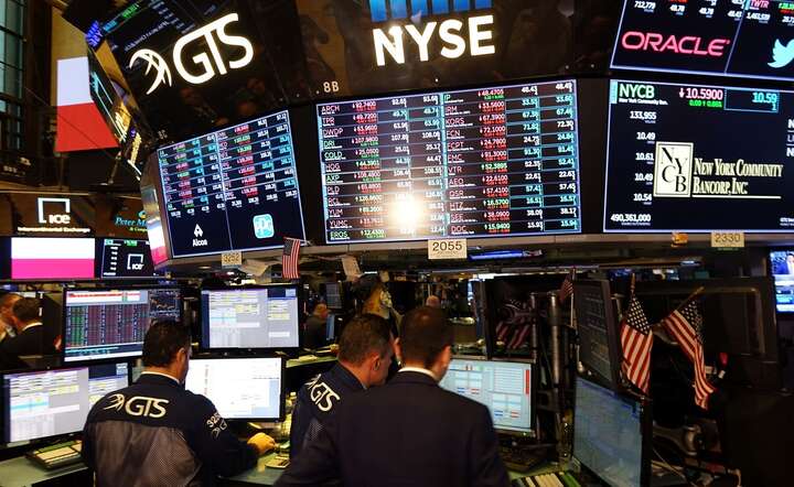 Parkiet giełdy nowojorskiej (NYSE) przy Wall Street / autor: Fratria /MK