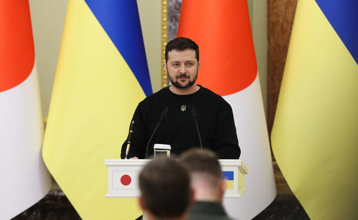 prezydent Ukrainy Zełenski / autor: pap