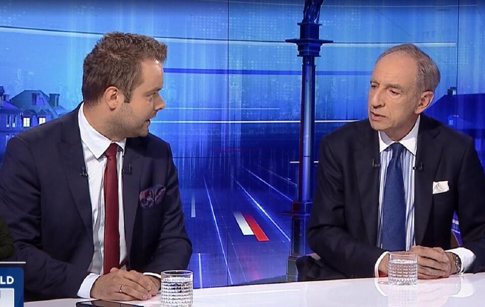 Rafał Bochenek i Władysław Teofil Bartoszewski / autor: screenshot TVP Info