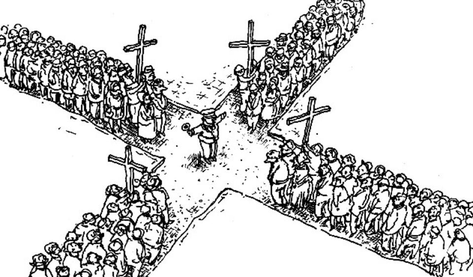 Rys. Rafał Zawistowski, "ZKRZYŹOWANIE"
