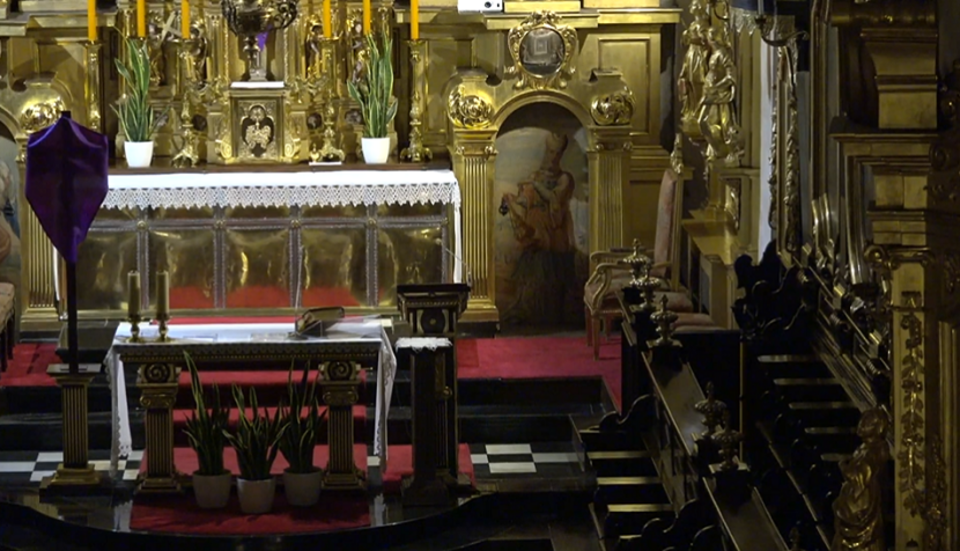 Ołtarz w bazylice św. Floriana w Krakowie / autor: YouTube/Bazylika św. Floriana w Krakowi