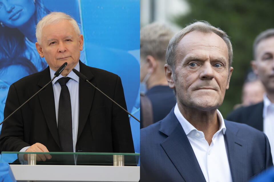 Jarosław Kaczyński, Donald Tusk  / autor: Fratria 