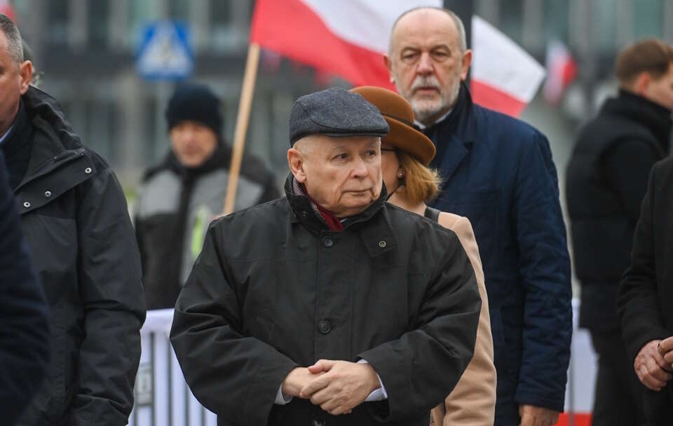 Jarosław Kaczyński, Jan Mosiński / autor: PAP/Piotr Nowak