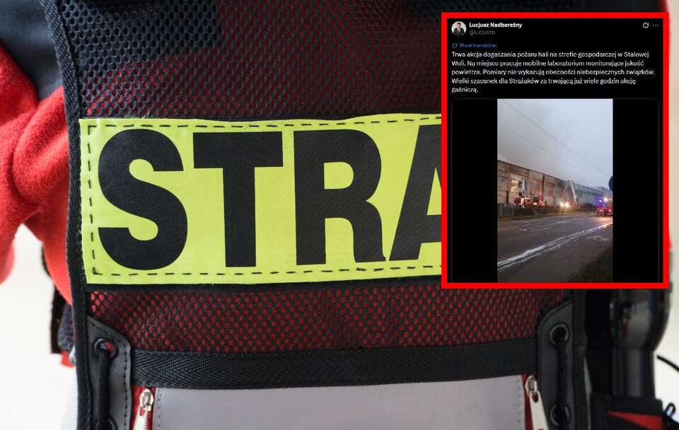 Zdjęcie ilustracyjne; Miejsce dogaszania pożaru / autor: Fratria/X