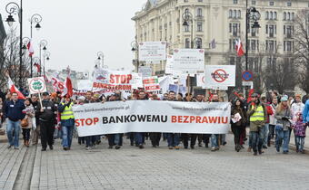 AFERA FRANKOWA: 5 tysięcy, a nie 500 osób manifestowało przeciw bankowemu bezprawiu