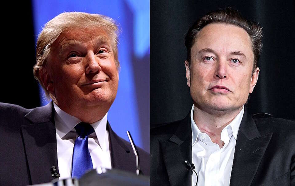 Donald Trump (L) i Elon Musk (P) / autor: Gage Skidmore/CC by-sa 2.0/Wikimedia Commons,  Trevor Cokley/Wikimedia Commons