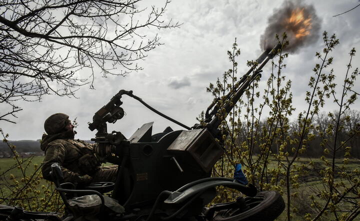 Wojska ukraińskie w pobliżu Bachmutu / autor: PAP/EPA