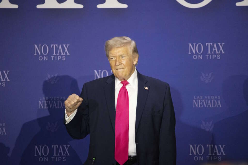 Na zdjęciu Donald Trump w Las Vegas w stanie Nevada w USA / autor: PAP/EPA