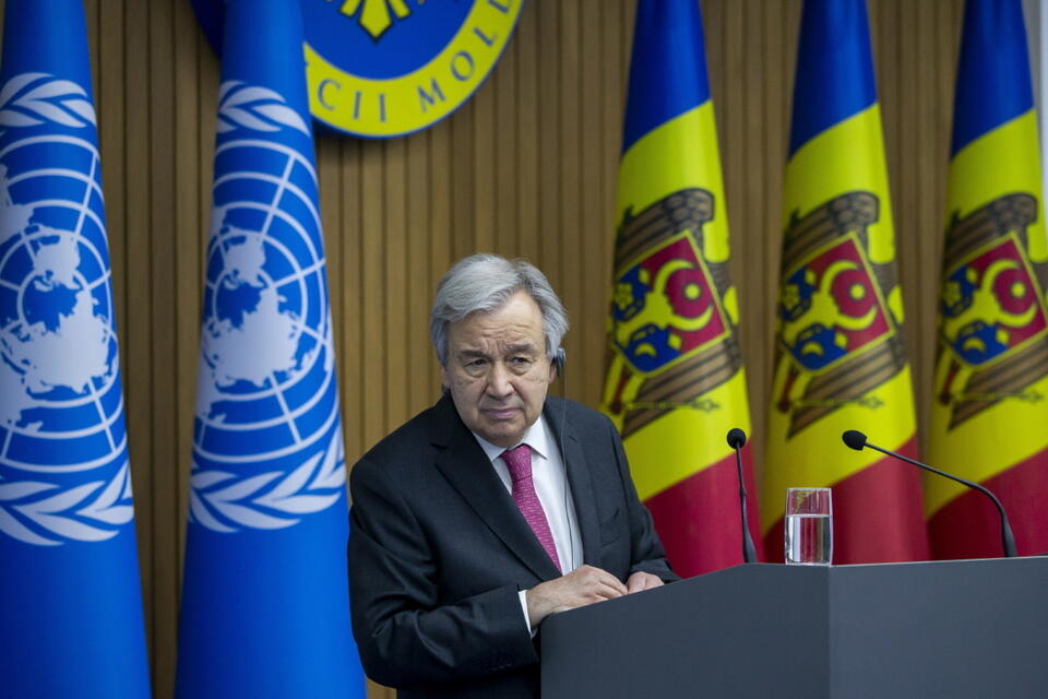  Antonio Guterres w Mołdawii  / autor: PAP/EPA