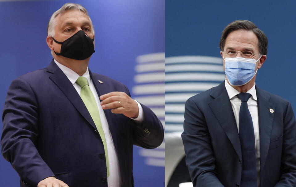Premierzy Węgier i Holandii / autor: PAP/EPA