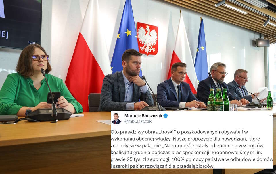 Nadzwyczajna komisja ds. specustawy powodziowej / autor: PAP/Albert Zawada/X