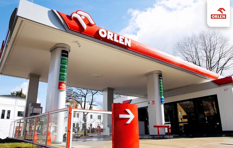 Stacja paliw pod marką Orlen w Niemczech / autor: Twitter/ORLEN