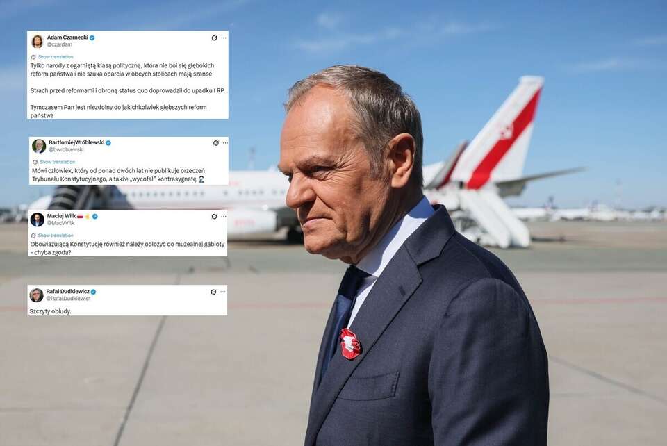Tusk on respecting the constitution. Frontal retorts. "The Heights of Hypocrisy"