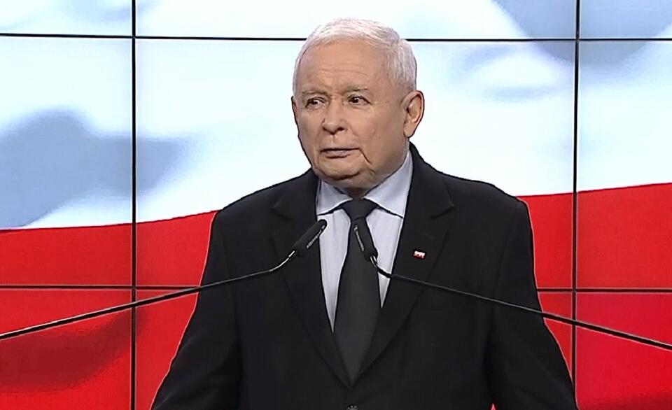 Prezes PiS Jarosław Kaczyński / autor: screen TVP Info