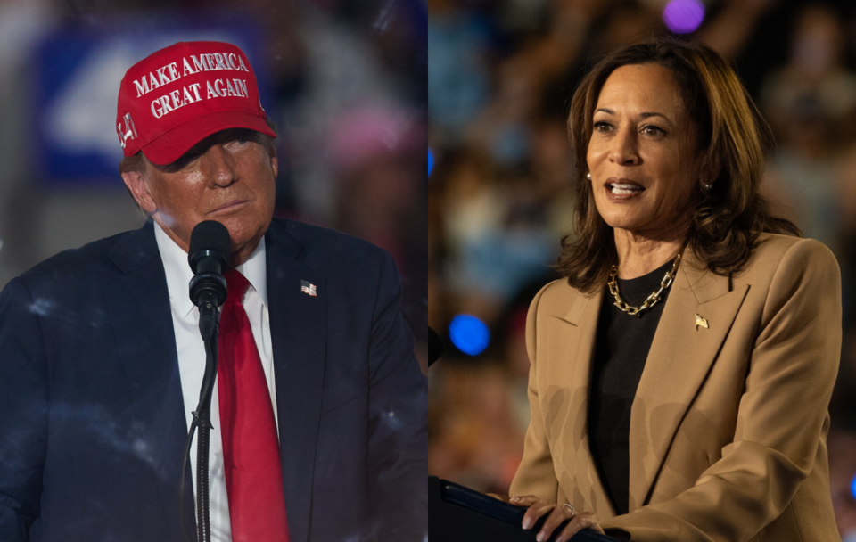 Donald Trump i Kamala Harris / autor: PAP/EPA/ALLISON DINNER/MOLLY PETERS