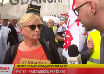 Protest pracowników Poczty Polskiej i PKP Cargo. Zwolnienia mogą dotknąć kilku tysięcy osób