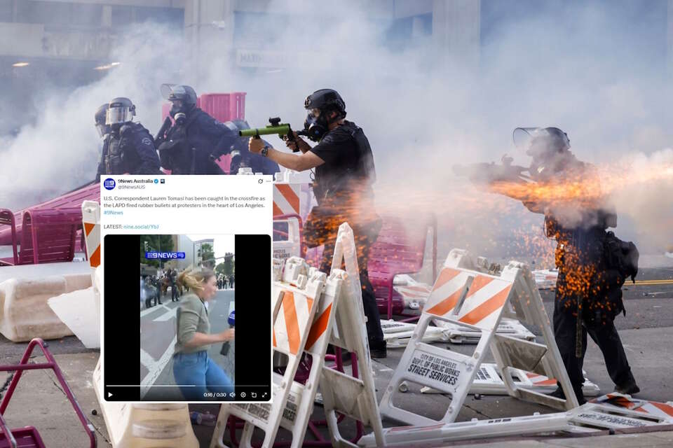 Protesty w USA / autor: PAP-EPA/X-9News Australia, screen
