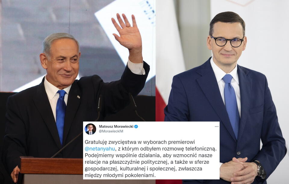Mateusz Morawiecki, Benjamin Netanjahu / autor: Fratria/PAP/EPA