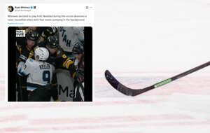 Bijącym się hokeistom NHL puszczono świąteczny utwór / autor: PAP/EPA