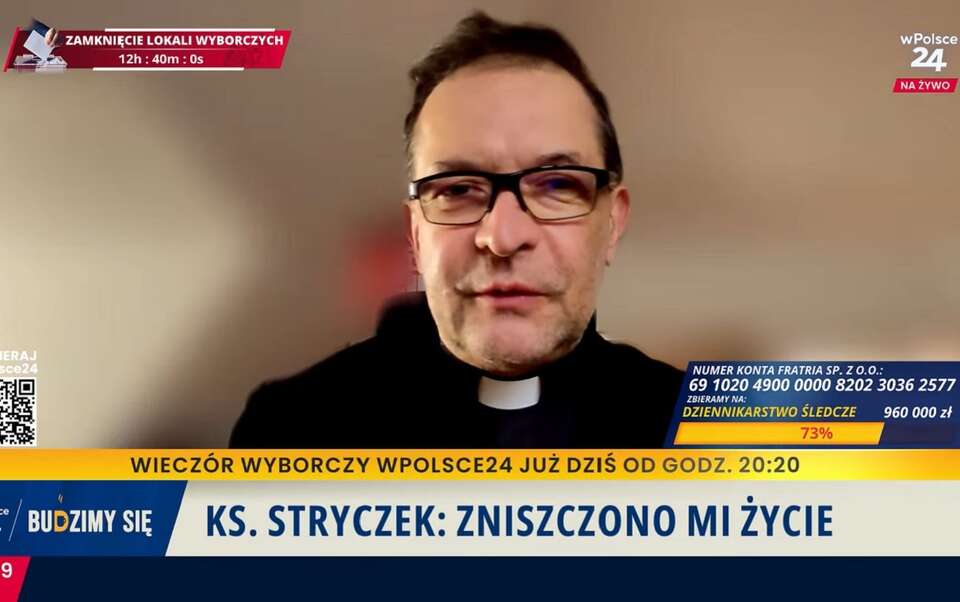 Ks. Jacek Stryczek w rozmowie z Telewizją wPolsce24 / autor: YT: wPolsce24