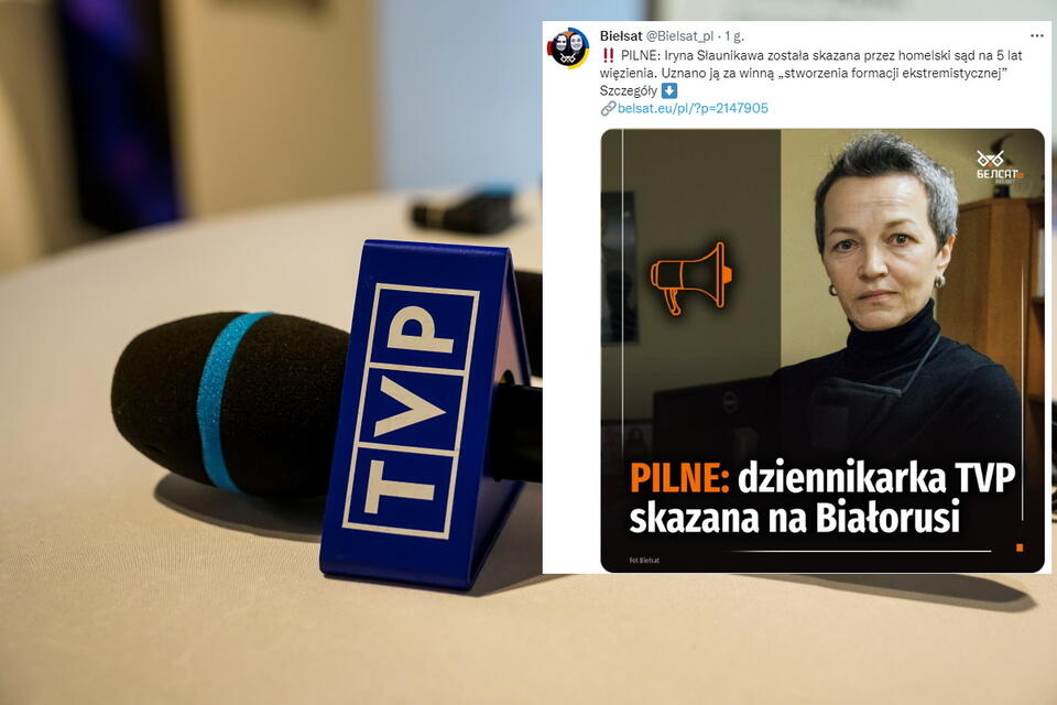 Dziennikarka TVP Iryna Słaunikawa skazana na pięć lat kolonii karnej / autor: fratria 