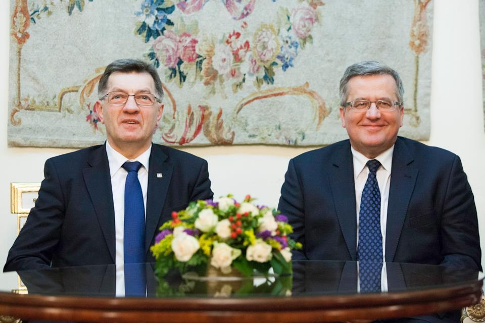 Prezydent Komorowski w towarzystwie premiera Litwy. fot. prezydent.pl