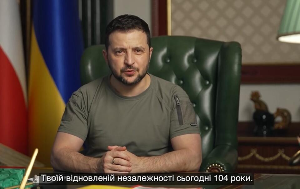 Życzenia prezydenta Ukrainy Wołodymyra Zełenskiego / autor: Screenshot Facebook: Володимир Зеленський 