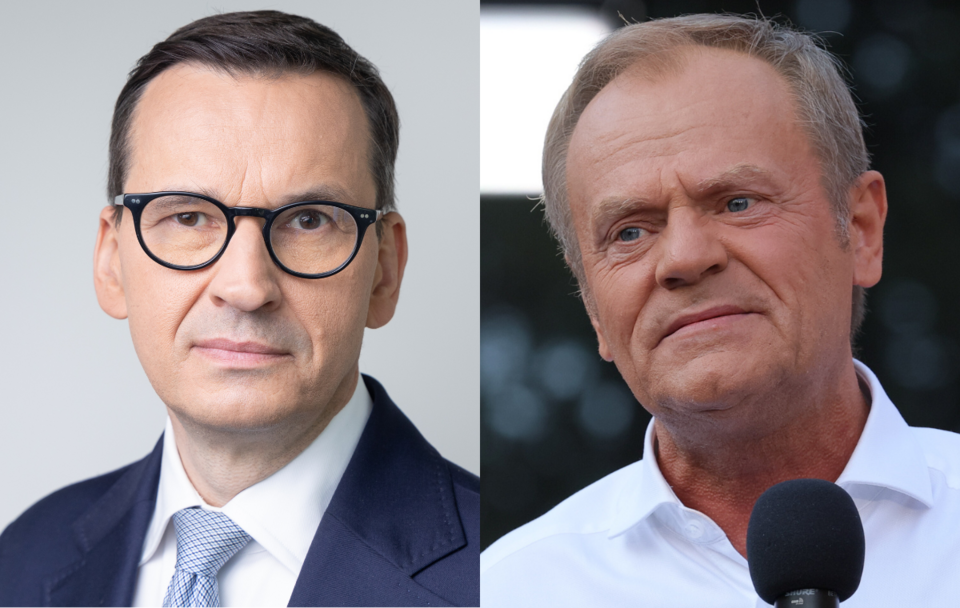 Mateusz Morawiecki i Donald Tusk / autor: Fratria/PAP/Paweł Supernak