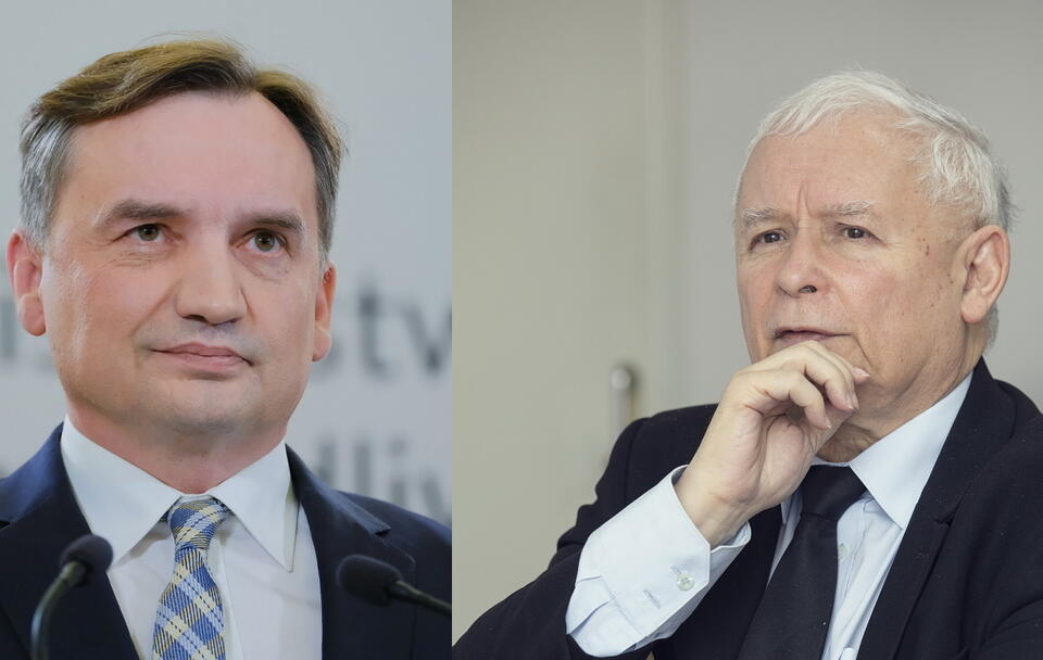 Zbigniew Ziobro, Jarosław Kaczyński / autor: PAP/Mateusz Marek/Fratria
