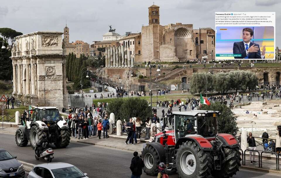 Protest rolników we Włoszech / autor: 	PAP/EPA/FABIO FRUSTACI