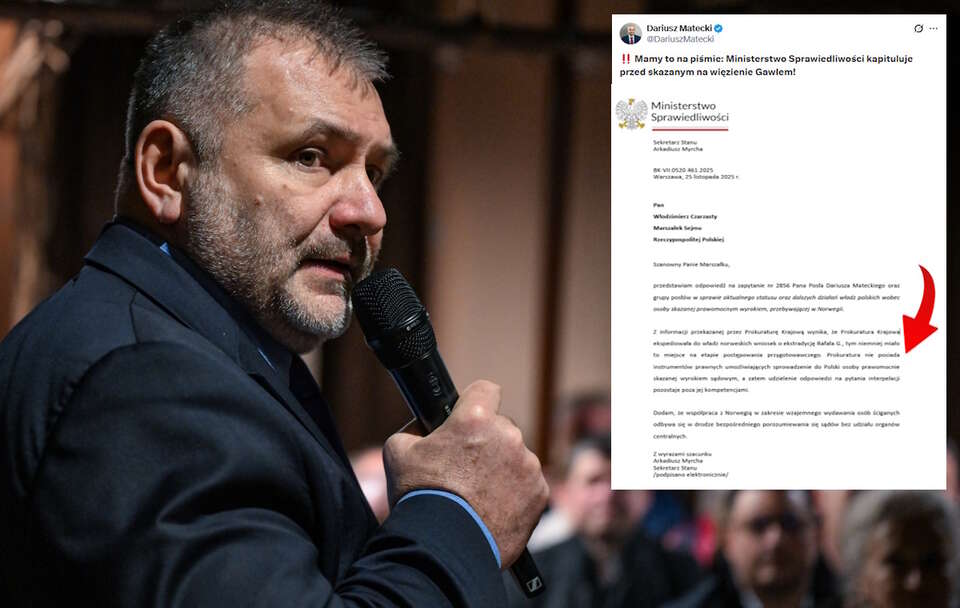 Prokuratura odpowiedziała na interpelację posła Dariusza Mateckiego ws. sprowadzenia do Polski skazanego Rafała Gawła. Uznano, że nie instrumentów, aby to zrealizować. Na zdjęciu szef MS Waldemar Żurek. / autor: Fratria/PAP/Darek Delmanowicz