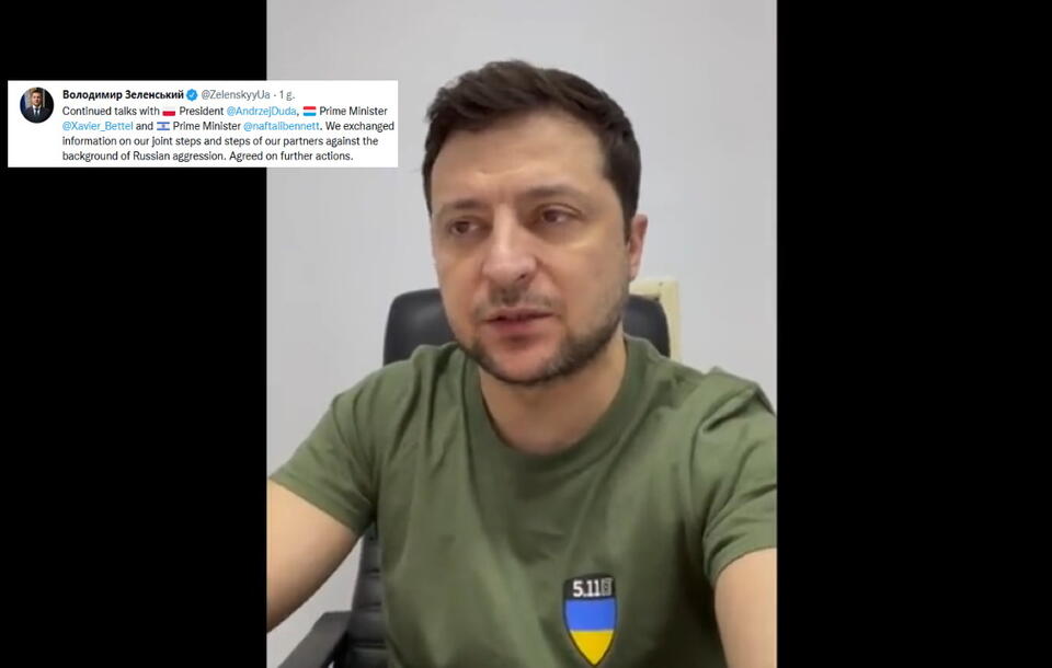 Wołodymyr Zełenski / autor: screenshot/Twitter/ZelenskyyUa