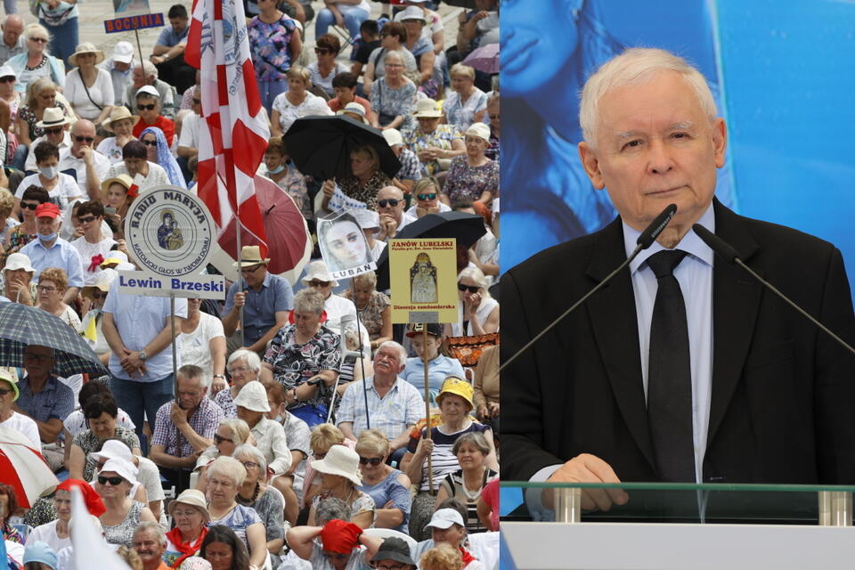 Jarosław Kaczyński,  XXX PIELGRZYMKA RADIA MARYJA / autor: PAP/Waldemar Deska/Fratria 