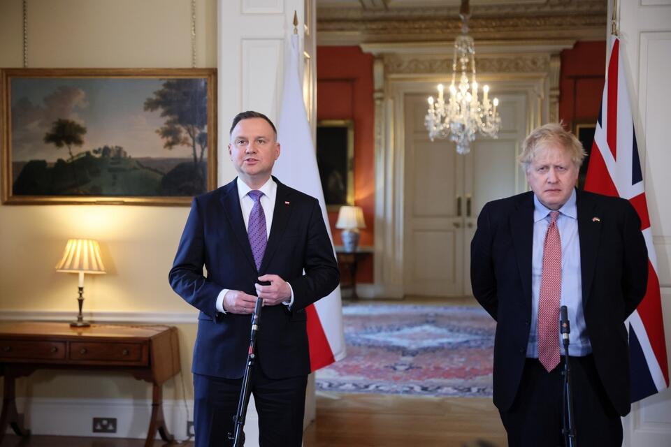 Andrzej Duda i Boris Johnson  / autor: PAP/Leszek Szymański