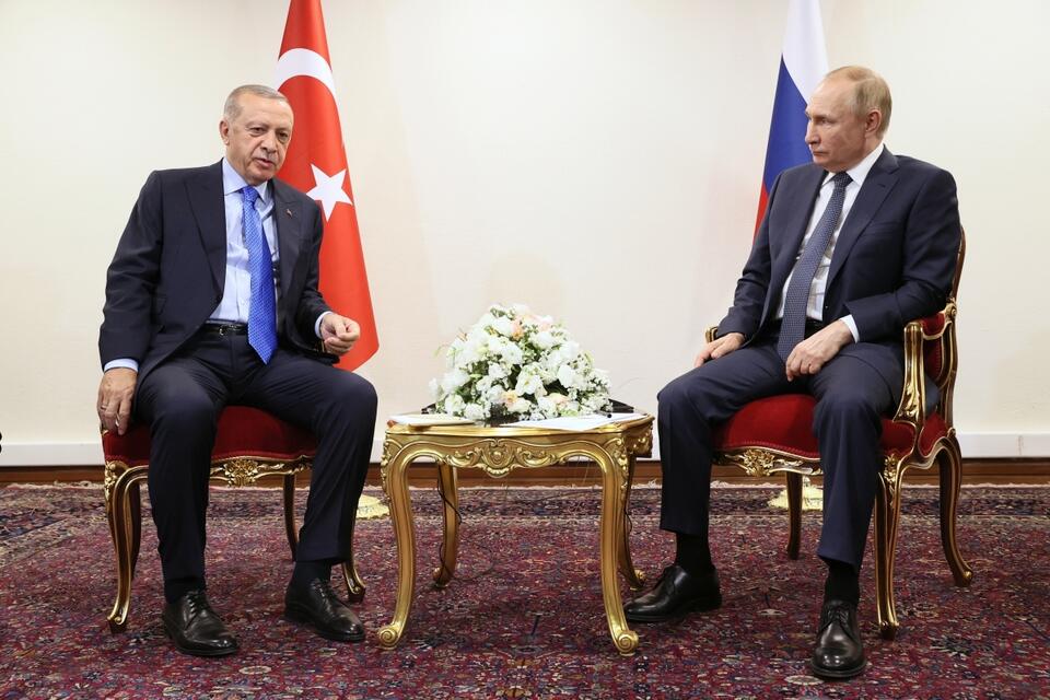 Tayyip Erdogan i Władimir Putin. / autor: PAP/EPA