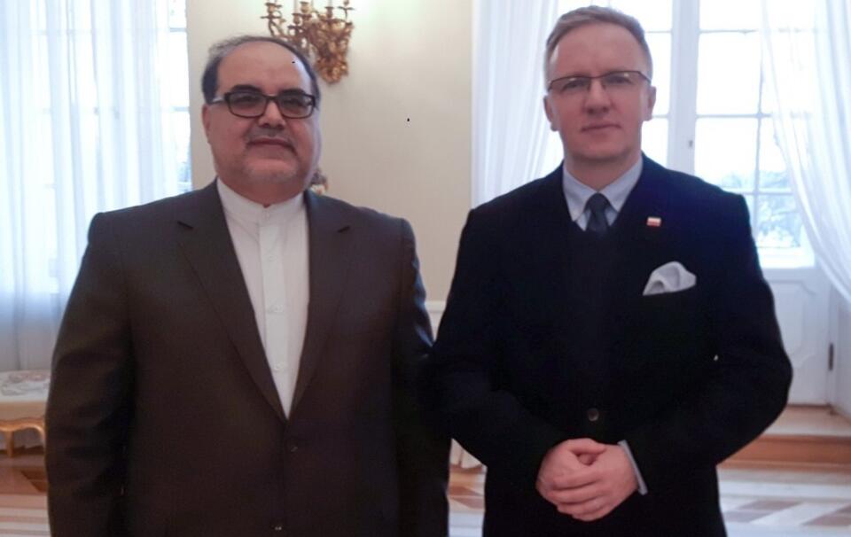 Szef gabinetu prezydenta Krzysztof Szczerski spotkał się we wtorek z ambasadorem Iranu w Warszawie Masudem Edrisi-Kermanszahim / autor: Twitter Krzysztof Szczerski