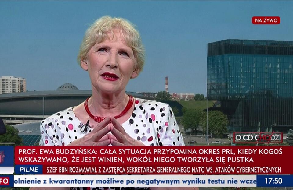 Prof. Ewa Budzyńska / autor: screen TVP Info