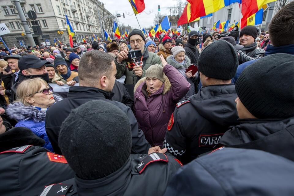 Protest w Kiszyniowie, który zorganizowała prorosyjska opozycja / autor: PAP/EPA