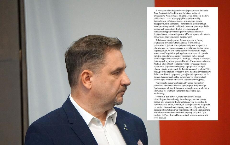 Piotr Duda, przewodniczący NSZZ „Solidarność” / autor: Fratria; X/Piotr Duda